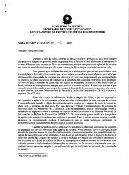 Nota - Minist&eacute;rio da Justi&ccedil;a