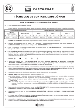 Prova - Funda&ccedil;&atilde;o Cesgranrio