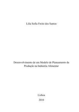 L&iacute;lia Sofia Freire dos Santos Desenvolvimento de um Modelo
