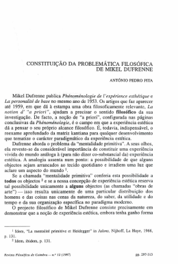 Mikel Dufrenne - Universidade de Coimbra