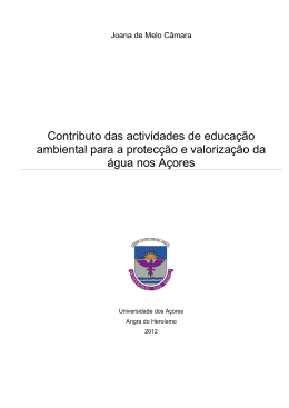 A &Aacute;gua nos A&ccedil;ores