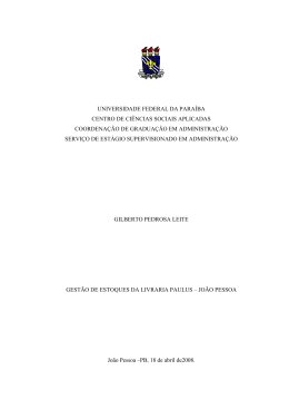 gest&atilde;o de estoques da livraria paulus &ndash; jo&atilde;o pessoa
