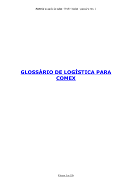 gloss&aacute;rio de log&iacute;stica