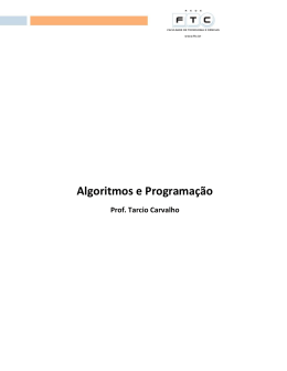 Algoritmos e Programa&ccedil;&atilde;o