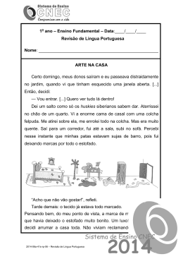Revisão de Língua Portuguesa, 1º ano, semana 41
