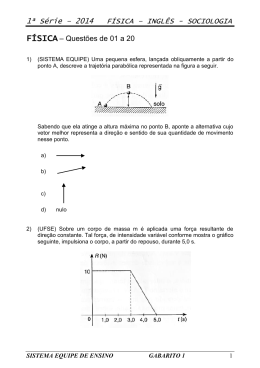 1ª Série – 2014 FÍSICA – INGLÊS