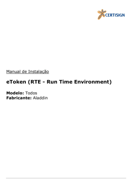 eToken (RTE - Run Time Environment)