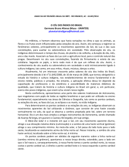 O C&Eacute;U DOS &Iacute;NDIOS DO BRASIL Germano Bruno Afonso