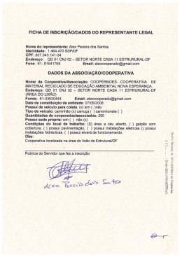 FICHA DE INSCRI&Ccedil;&Atilde;O/DADOS DO REPRESENTANTE LEGAL