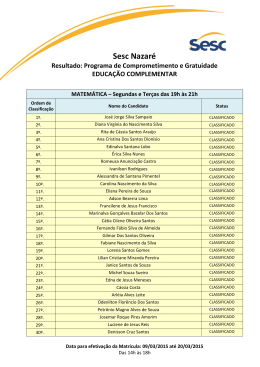 Resultado Sesc Nazar&eacute; - Educa&ccedil;&atilde;o Complementar
