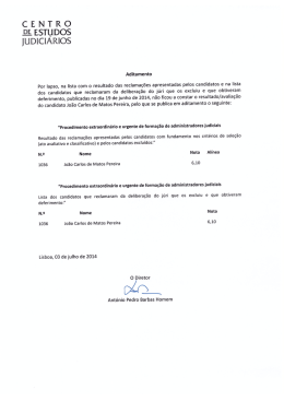 Aditamento - Centro de Estudos Judiciários