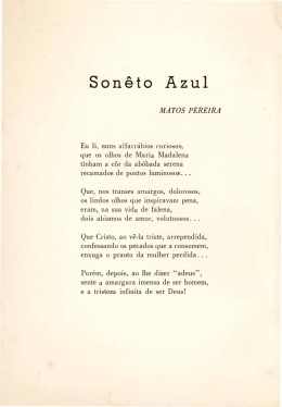 Soneto Azul - Matos Pereira - Academia Cearense de Letras