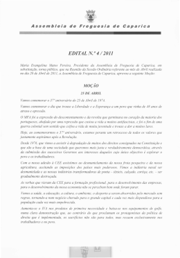 EDITAL N. o 4 /2011