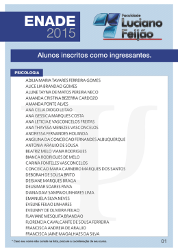 Ingressantes - Faculdade Luciano Feijão