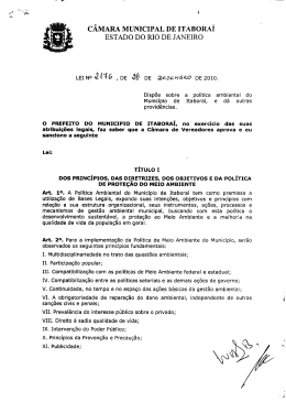 Lei 2176 de 2010 - Legislação Itaboraí