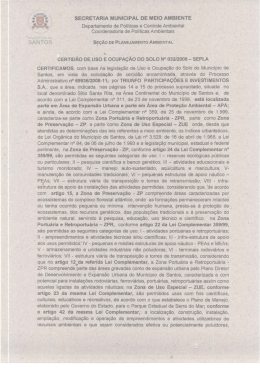 SECRETARIA MUNICIPAL DE MEIO AMBIENTE