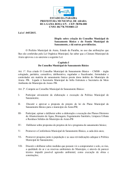 lei 045-2015- cria o conselho de saneamento basico 1 - PM Arara