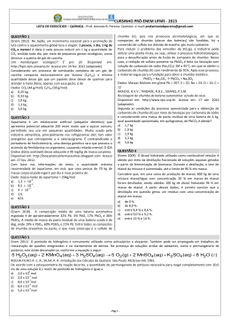 2 MnSO (aq) K SO (aq) 8 HO - CURSINHO PR&Oacute;