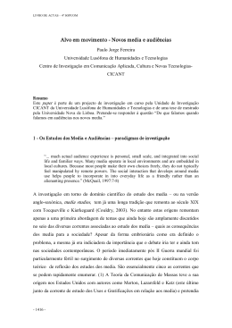 Alvo em movimento Novos media e audi&ecirc;ncias