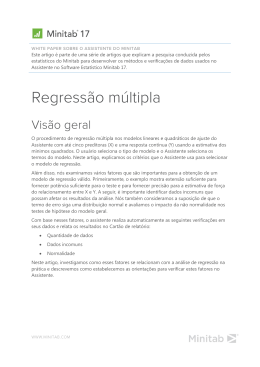 Regress&atilde;o m&uacute;ltipla no Assistente - Support