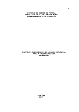 Língua Portuguesa - CE UNIDADE POLO ENS. FUND., MÉDIO E
