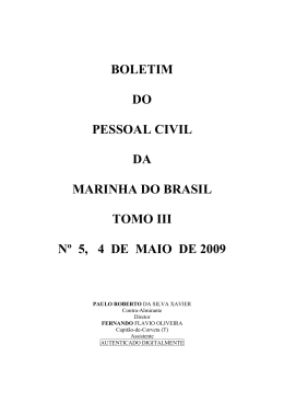 boletim do pessoal civil da marinha do brasil tomo iii nº 5, 4 de maio