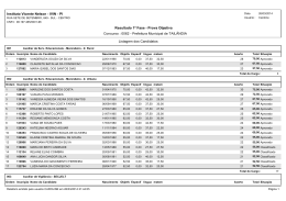 Resultado da Prova Objetiva