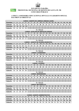 ESTADO DA PARA&Iacute;BA PREFEITURA MUNICIPAL DE