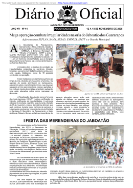 I FESTA DAS MERENDEIRAS DO JABOAT&Atilde;O Mega opera&ccedil;&atilde;o
