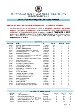 edital de convoca&ccedil;&atilde;o para testes pr&aacute;ticos