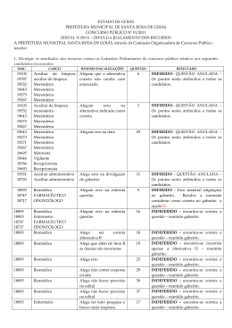 edital 09/11 - divulga julgamento dos recursos contra o