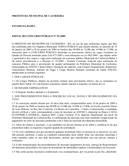 prefeitura municipal de cachoeira estado da bahia