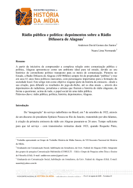 R&aacute;dio p&uacute;blica e pol&iacute;tica: depoimentos sobre a R&aacute;dio