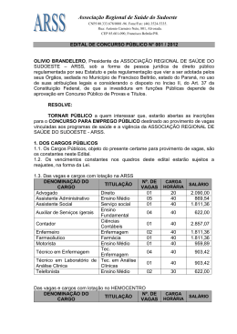 EDITAL DE CONCURSO P&Uacute;BLICO N&deg; 002 / 2009