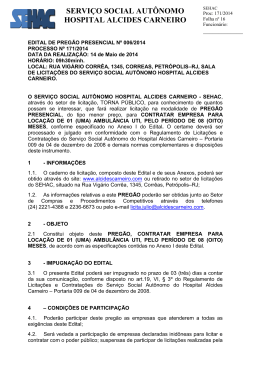 EDITAL DE PREG&Atilde;O PRESENCIAL N&ordm; 06/2014 Processo n. 171/2014