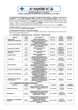 Edital de Abertura. - Orhion Consultoria