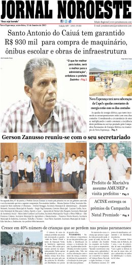 Edi&ccedil;&atilde;o 689 - Sexta-feira, 11 de Janeiro de 2013