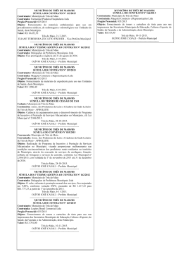 MUNICÍPIO DE TRÊS DE MAIO/RS - Prefeitura Municipal de Três de