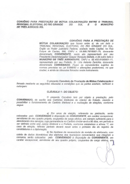 Conv&ecirc;nio - Tr&ecirc;s Arroios - Tribunal Regional Eleitoral do Rio Grande