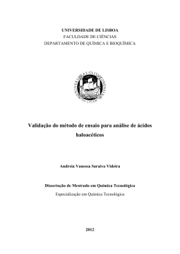 Valida&ccedil;&atilde;o do m&eacute;todo de ensaio para an&aacute;lise de &aacute;cidos haloac&eacute;ticos