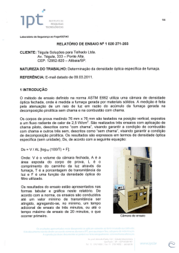 Determina&ccedil;&atilde;o da Densidade &oacute;ptica de fuma&ccedil;a