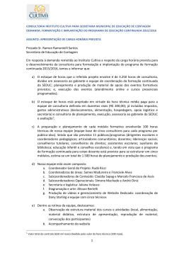 1 Prezado Sr. Ramon Ramonielli Santos