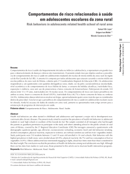 Comportamentos de risco relacionados à saúde em
