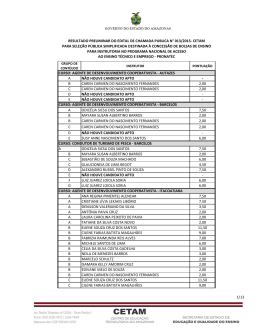 Resultado Sele&ccedil;&atilde;o
