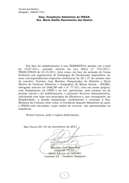 Recurso Administrativo ao Minist&eacute;rio da Cultura