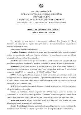 Manual de Orienta&ccedil;&atilde;o Acad&ecirc;mica - Departamento Acad&ecirc;mico de