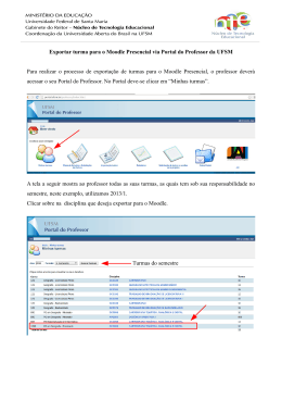 Exportar turma para o Moodle Presencial via Portal do