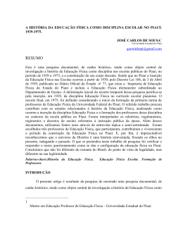 a historia da educacao fisica como disciplina escolar no