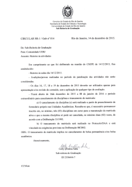 circular da Sub-Reitoria de Gradua&ccedil;&atilde;o