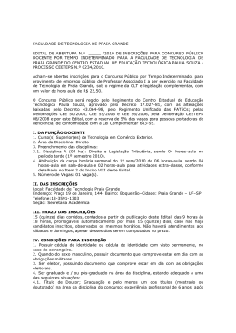 Edital - Concurso 0234/2010 - CEETEPS